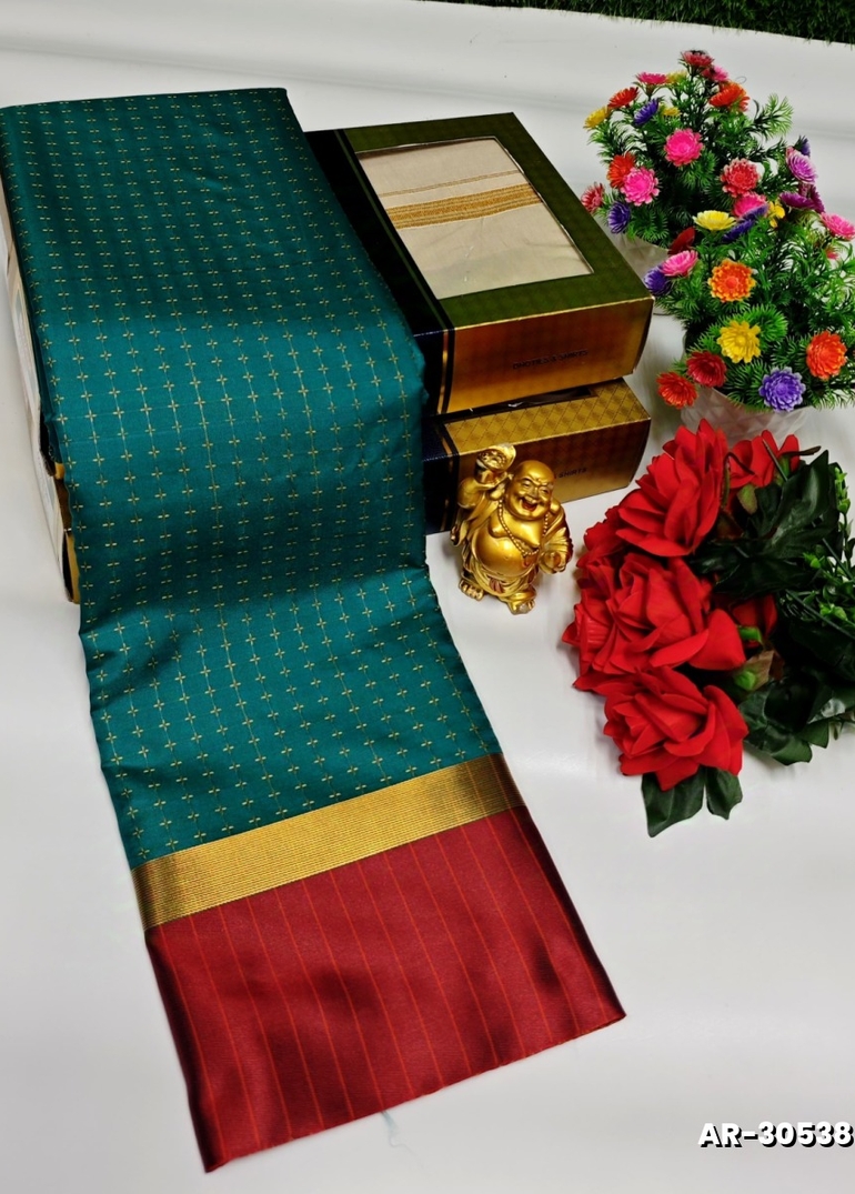 STAR SOFT SILK RICH LOOK DESIGN SOFT MATERIAL FUNCTION AND PART WEAR - BLUE SHADE