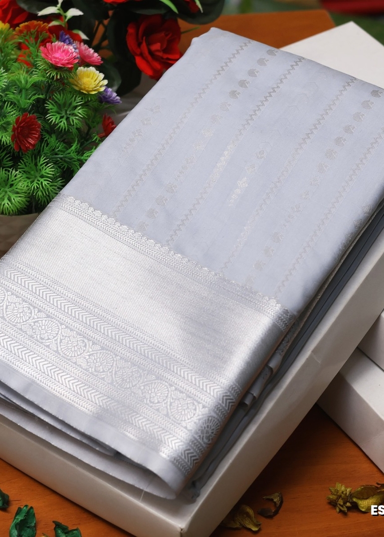 BRIDAL SILK GOLD SILVAR AND COPPER ZARI WEAVE AND WEDDING ART SILK SAREES - AS COLOR