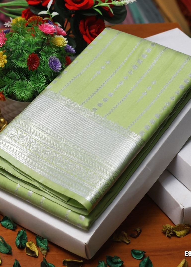 ELITE BRIDAL PICK &PICK SILK SAREES AND WEDDING ART SILK SAREES - PARET GREEN (1)