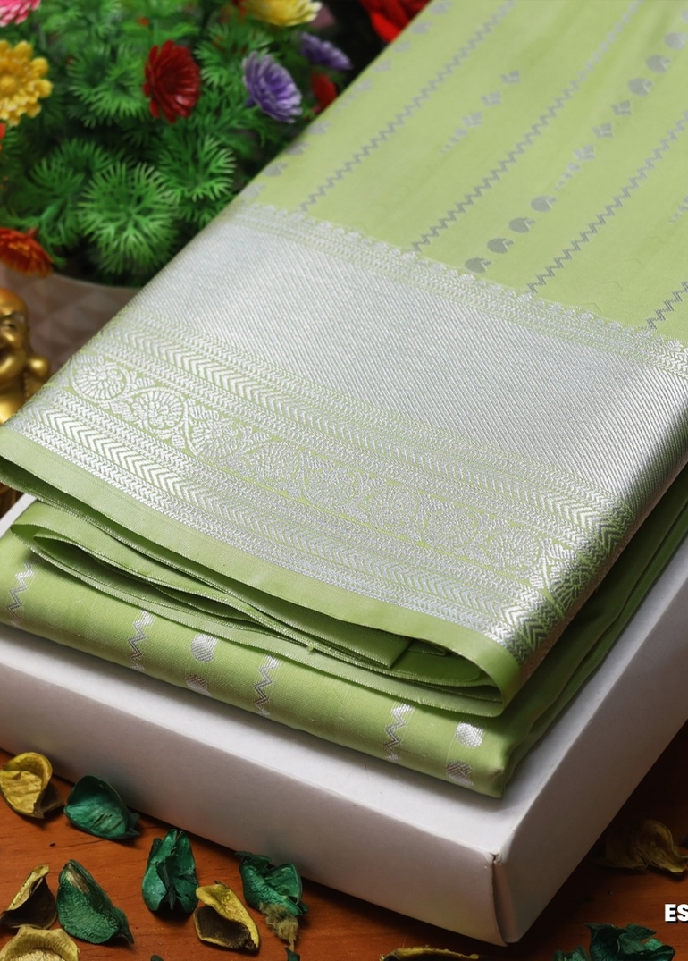 ELITE BRIDAL PICK &PICK SILK SAREES AND WEDDING ART SILK SAREES - PARET GREEN (1)