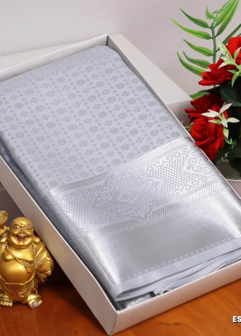 BRIDAL SILK GOLD SILVAR AND COPPER ZARI WEAVE AND WEDDING ART SILK SAREES - SILVAR (1)