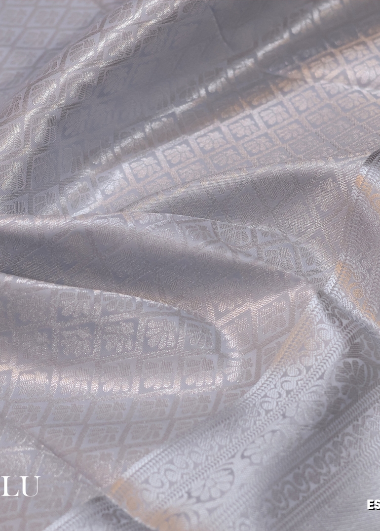 BRIDAL SILK GOLD SILVAR AND COPPER ZARI WEAVE AND WEDDING ART SILK SAREES - SILVAR (1)