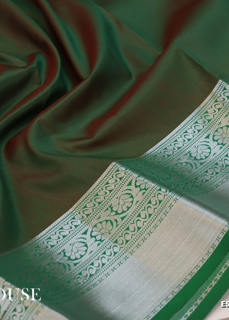 BRIDAL SILK GOLD SILVAR AND COPPER ZARI WEAVE AND WEDDING ART SILK SAREES - DARK PINK (6)