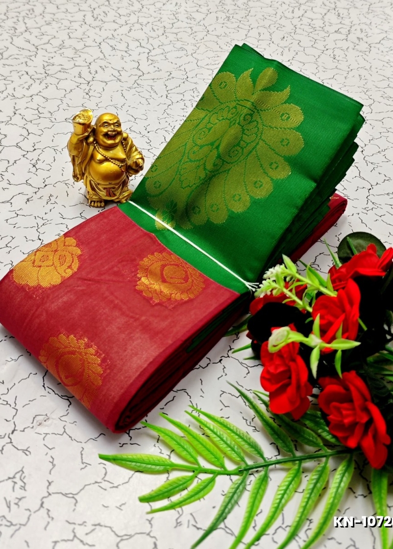 Korvai kotanji Trendy & Fancy bhutta and 2/100  Silk Cotton Sarees Function wear - MERUN (1)