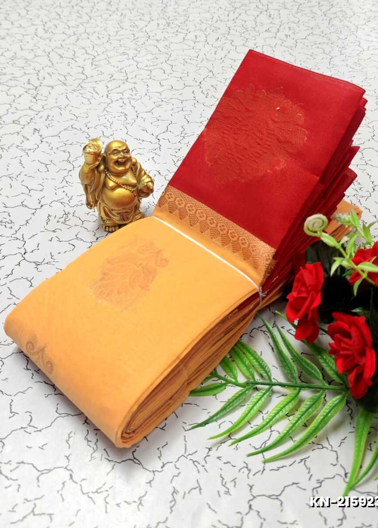 Korvai kotanji Trendy & Fancy bhutta and 2/100 Silk Cotton Sarees Function wear - LIGHT SANDLE