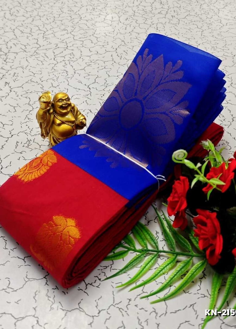Korvai kotanji Trendy & Fancy bhutta and 2/100 Silk Cotton Sarees Function wear - MEJANTA