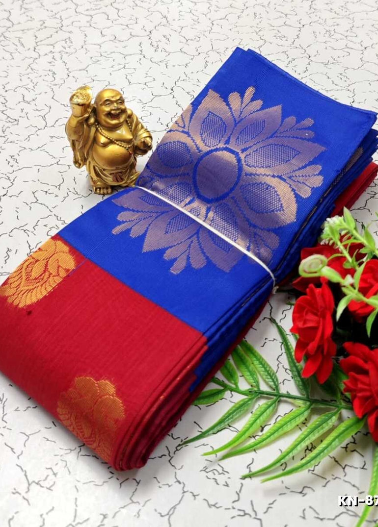 Korvai kotanji Trendy & Fancy bhutta and 2/100 Silk Cotton Sarees Function wear - MEJANTA (3)