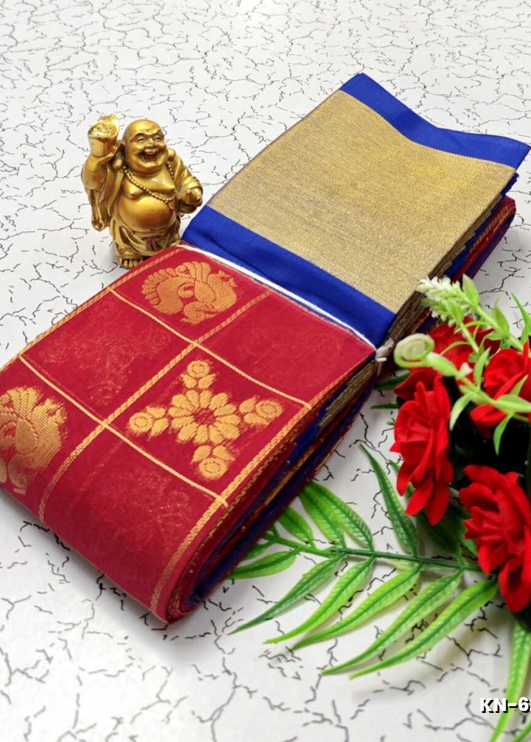 Korvai kotanji Trendy & Fancy bhutta and 2/100 Silk Cotton Sarees Function wear Saree - LIGHT PINK