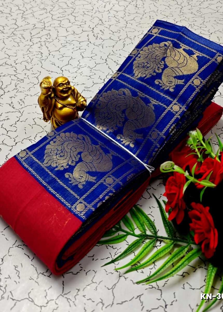 Korvai kotanji Trendy & Fancy bhutta and 2/100 Silk Cotton Sarees Function wear - MEJANTA (5)