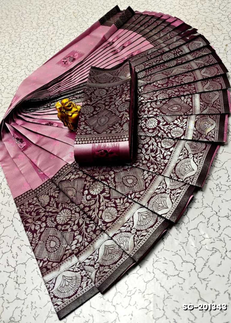 KUBERA ELITE BRIDAL RAPIER FANCY LIGHT WEIGHT SILK TYPE SAREES FESTIVAL  WEAR - LIGHT PINK