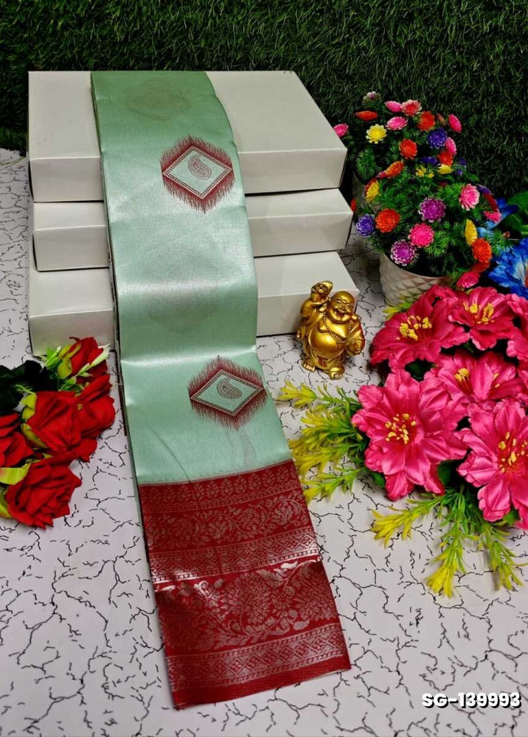 KUBERA ELITE BRIDAL RAPIER FANCY LIGHT WEIGHT SILK TYPE SAREES FUNCTION WEAR SAREE - TURQUOISE GREEN (1)