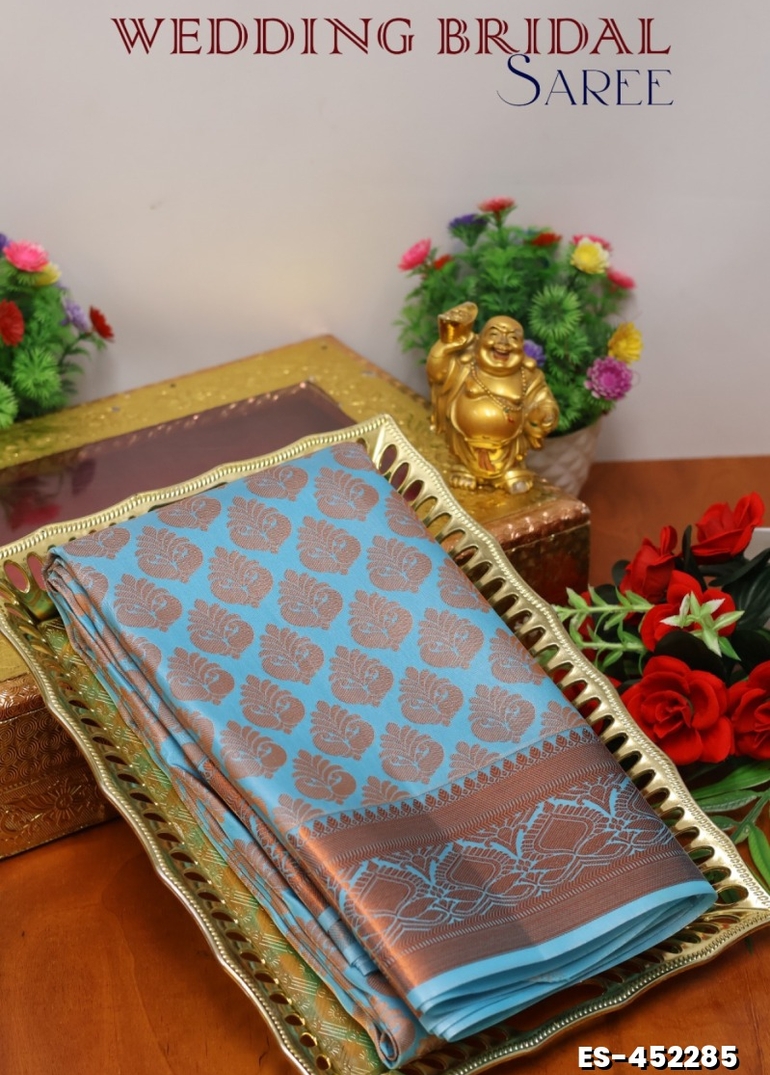 ELITE BRIDAL PICK &PICK SILK SAREES AND WEDDING ART SILK SAREES - BLUE SHADE (3)