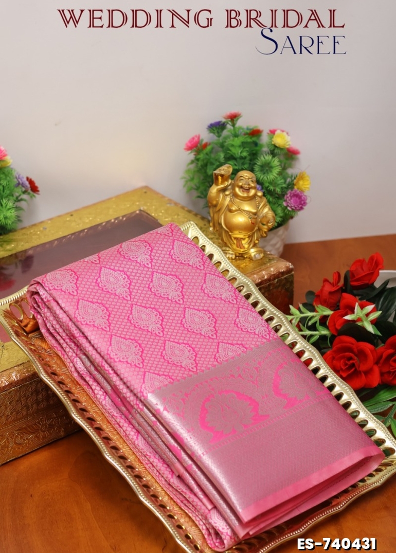 ELITE BRIDAL PICK &PICK SILK SAREES AND WEDDING ART SILK SAREES - DARK PINK (1)