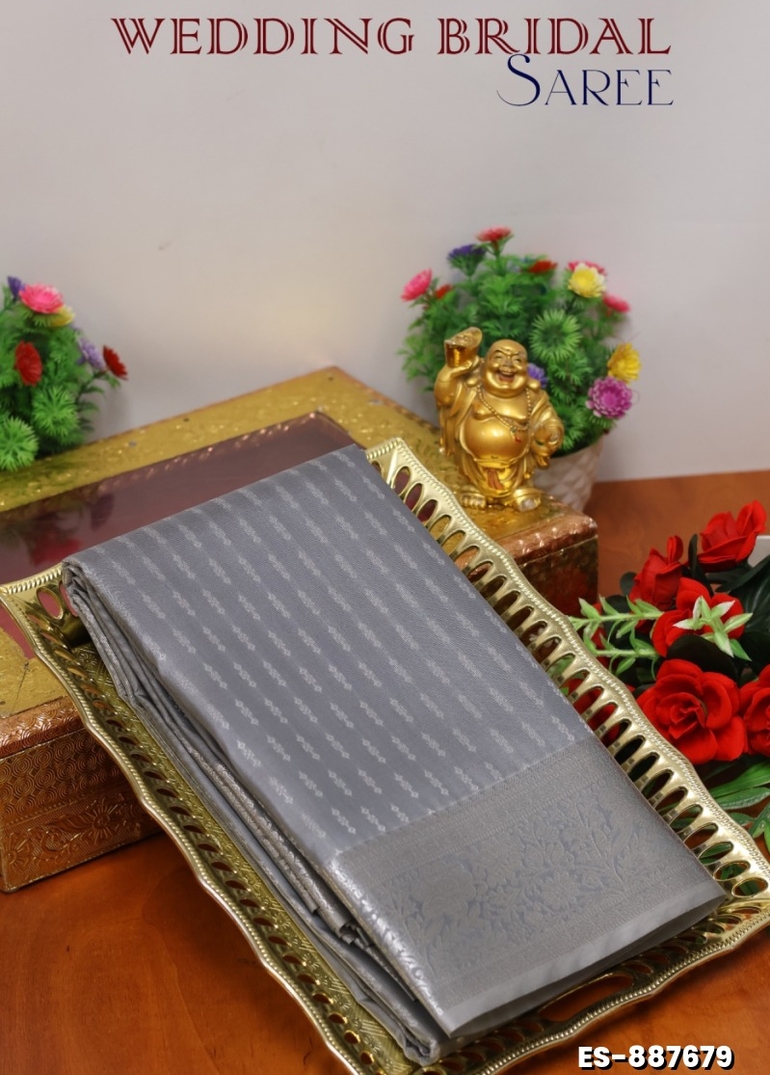 ELITE BRIDAL PICK &PICK SILK SAREES AND WEDDING ART SILK SAREES - SLATE COLOUR (1)