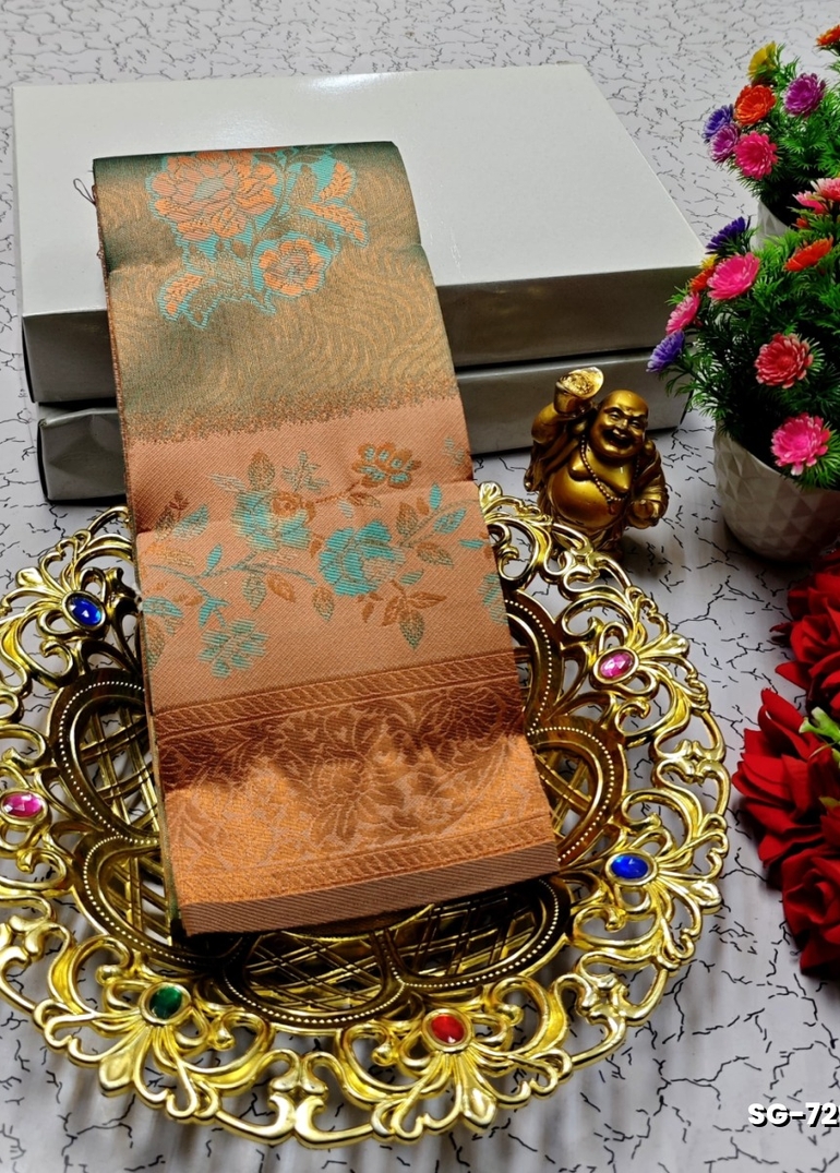 KUBERA ELITE BRIDAL RAPIER FANCY LIGHT WEIGHT SILK TYPE SAREES FUNCTION WEAR SAREE - LITE TEAL (1)