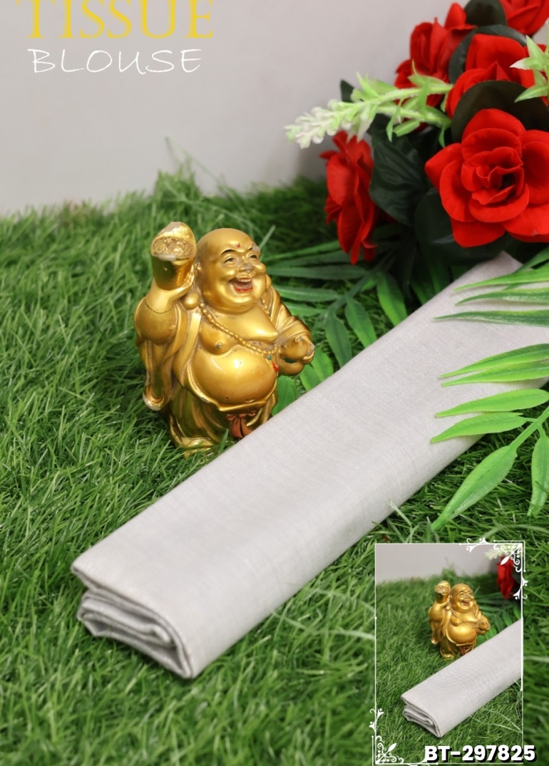 WOMEN TISSUE BLOUSE PIECE MATERIAL (1 METER ) - WHITE