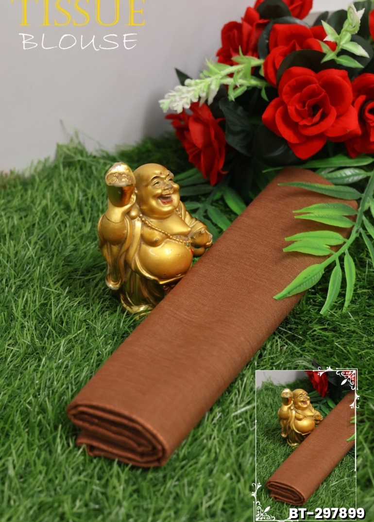 WOMEN TISSUE BLOUSE PIECE MATERIAL (1 METER ) - COPPER COLOR