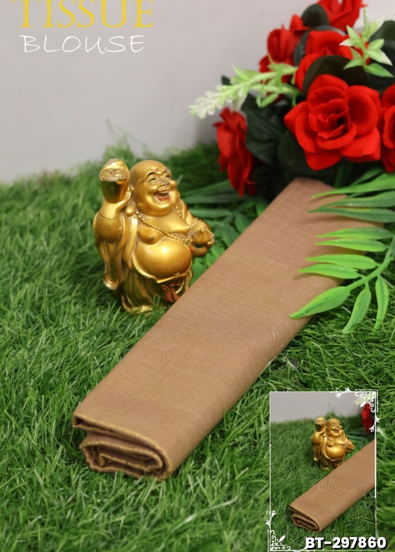 WOMEN TISSUE BLOUSE PIECE MATERIAL (1 METER ) - CREAM COLOR