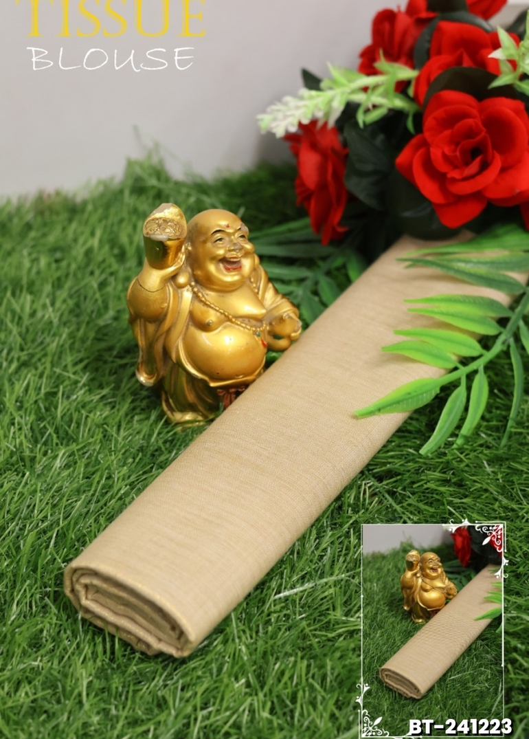 WOMEN TISSUE BLOUSE PIECE MATERIAL (1 METER ) - LIGHT SANDLE (1)