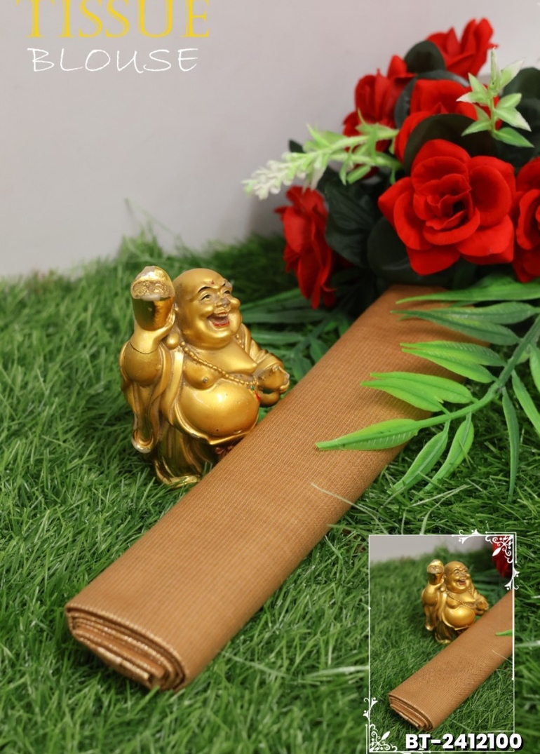 WOMEN TISSUE BLOUSE PIECE MATERIAL (1 METER ) - MILD COPPER (1)
