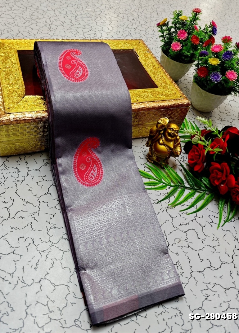 KUBERA ELITE BRIDAL RAPIER FANCY LIGHT WEIGHT SILK TYPE SAREES FUNCTION WEAR SAREE  COLLECTION - PURPLE