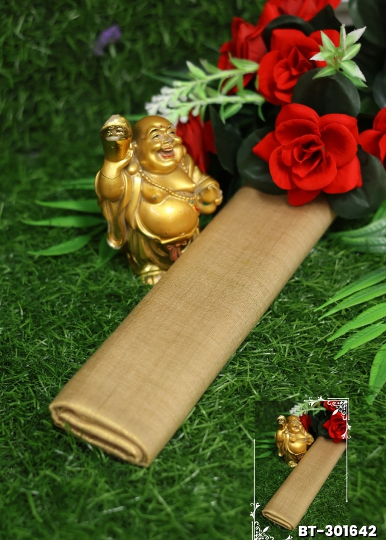 Women Tissue Blouse Piece Material ( 1 Meter ) - LIGHT PEACH (1)