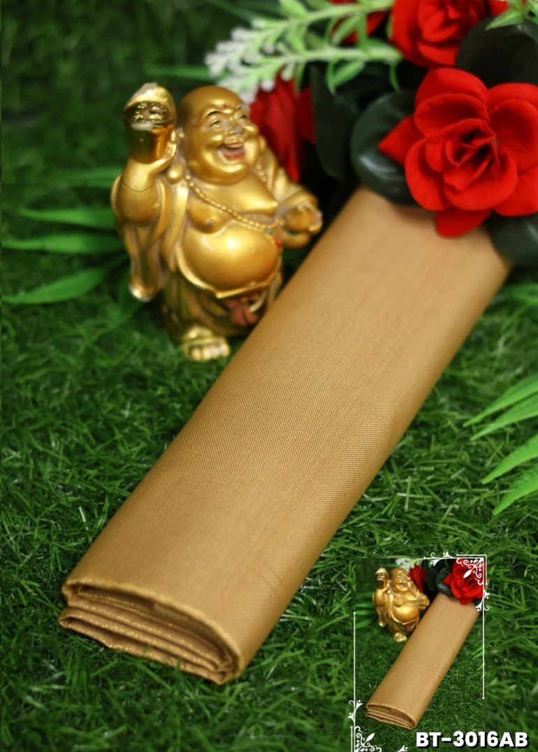 Women Tissue Blouse Piece Material ( 1 Meter ) - GOLDEN (1)