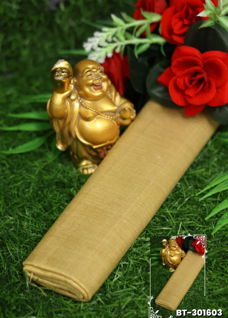 Women Tissue Blouse Piece Material ( 1 Meter ) - GOLD (1)