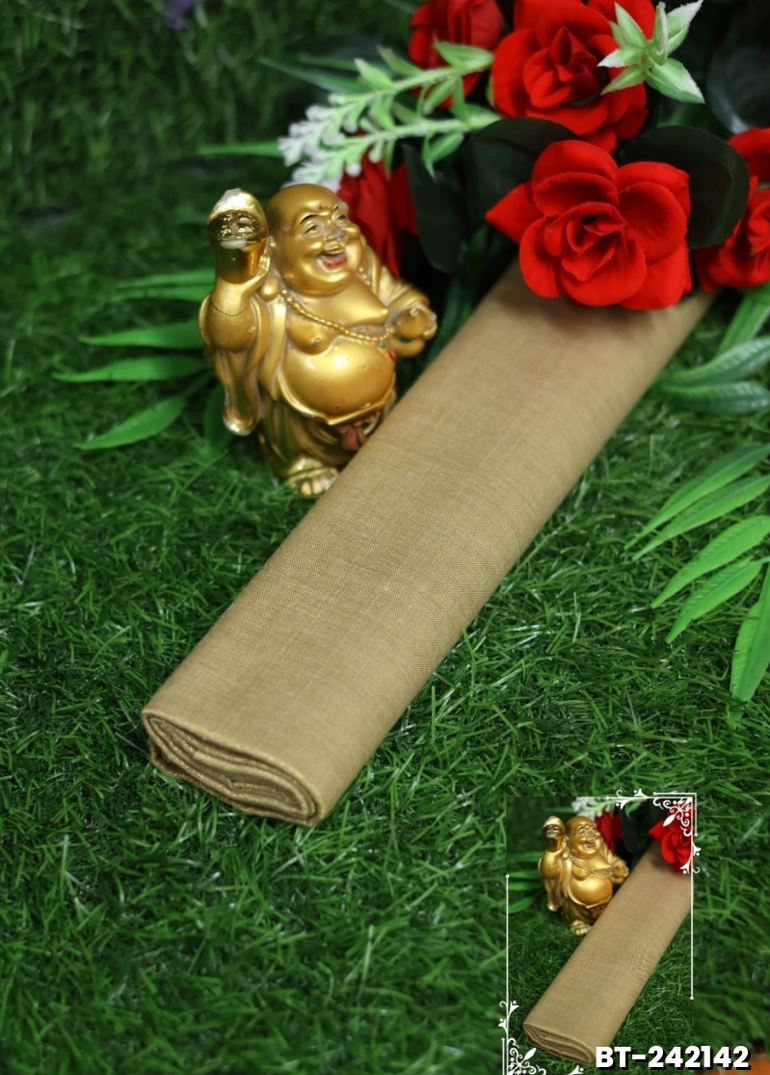 Women Tissue Blouse Piece Material ( 1 Meter ) - LIGHT PEACH (2)