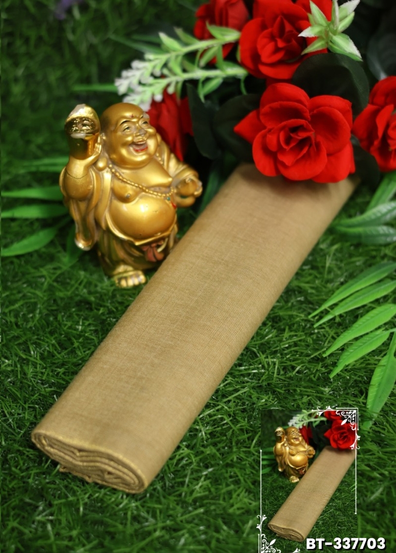 Women Tissue Blouse Piece Material ( 1 Meter ) - GOLD (3)