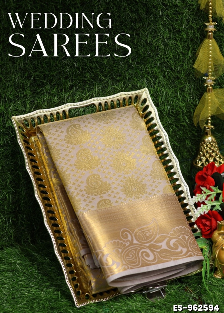 Bridal Silk Perfection  Woven from premium bridal silk — a silk variety revered for its luster, purity, and durability - CHOCOLATE COLOR