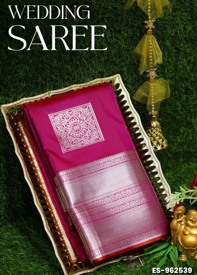 Bridal Silk Perfection  Woven from premium bridal silk — a silk variety revered for its luster, purity, and durability - VADAMALLI