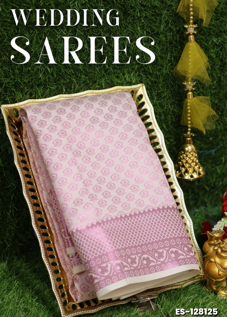 Samuthrika / Vasthrakala Bridal Silk Saree Wedding Saree - WHITE