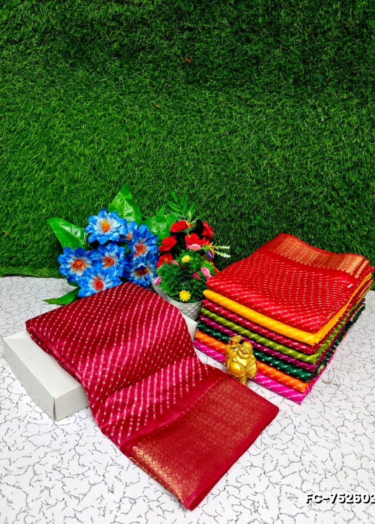 Fancy print office wear cotton sarees all over body cross line dots  design  premium look lightweight comfortable wear - MERUN