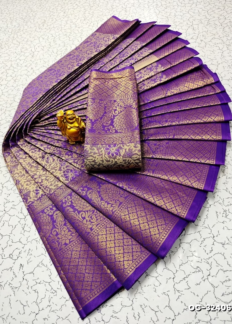 A "one gram gold trending tissue saree" typically refers to a saree made from a lightweight, sheer fabric known as tissue - INDIGO COLOUR (2)