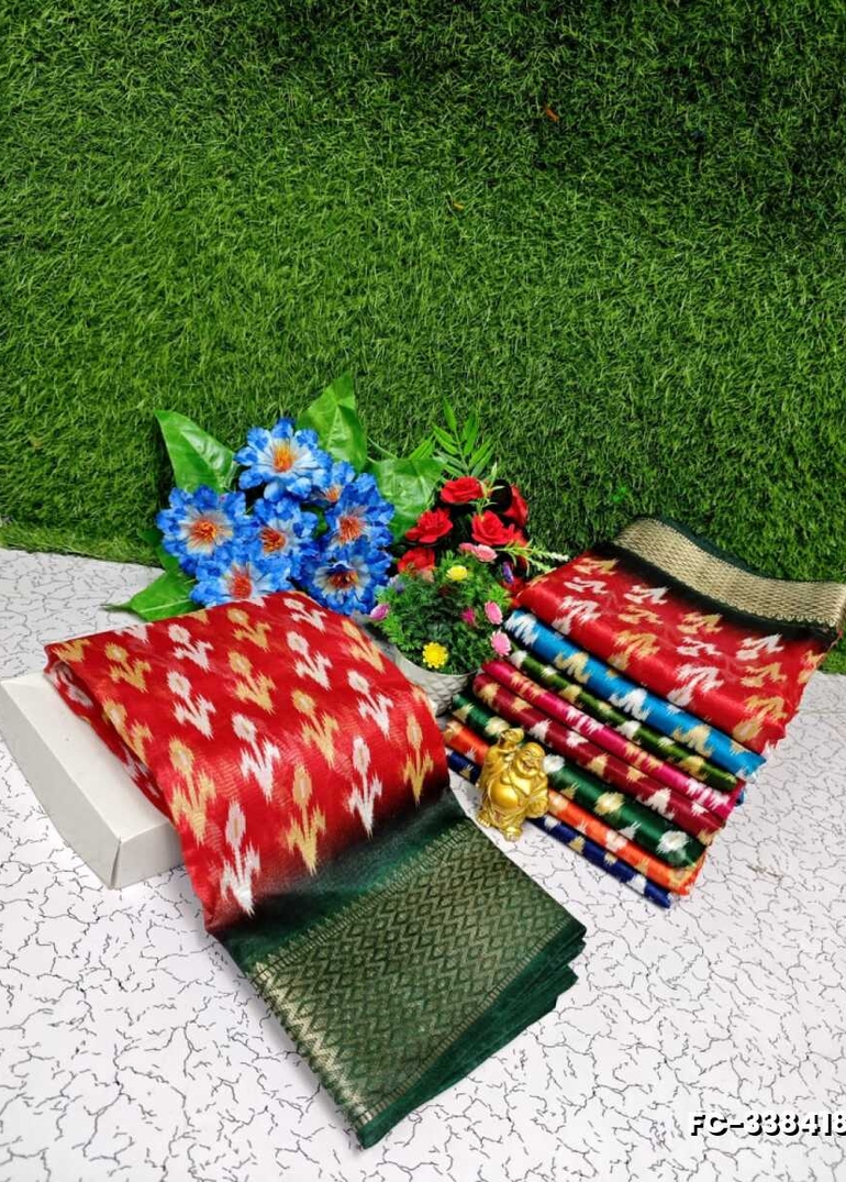 Fancy print office wear cotton sarees all over body flower design pattern premium look lightweight comfortable wear - PEACH