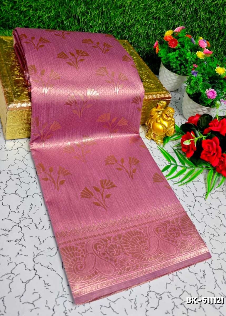 Banaras with our Banarasi Cotton fabric — a beautiful fusion of classic artistry and breathable comfort wear saree - BABY PINK (2)