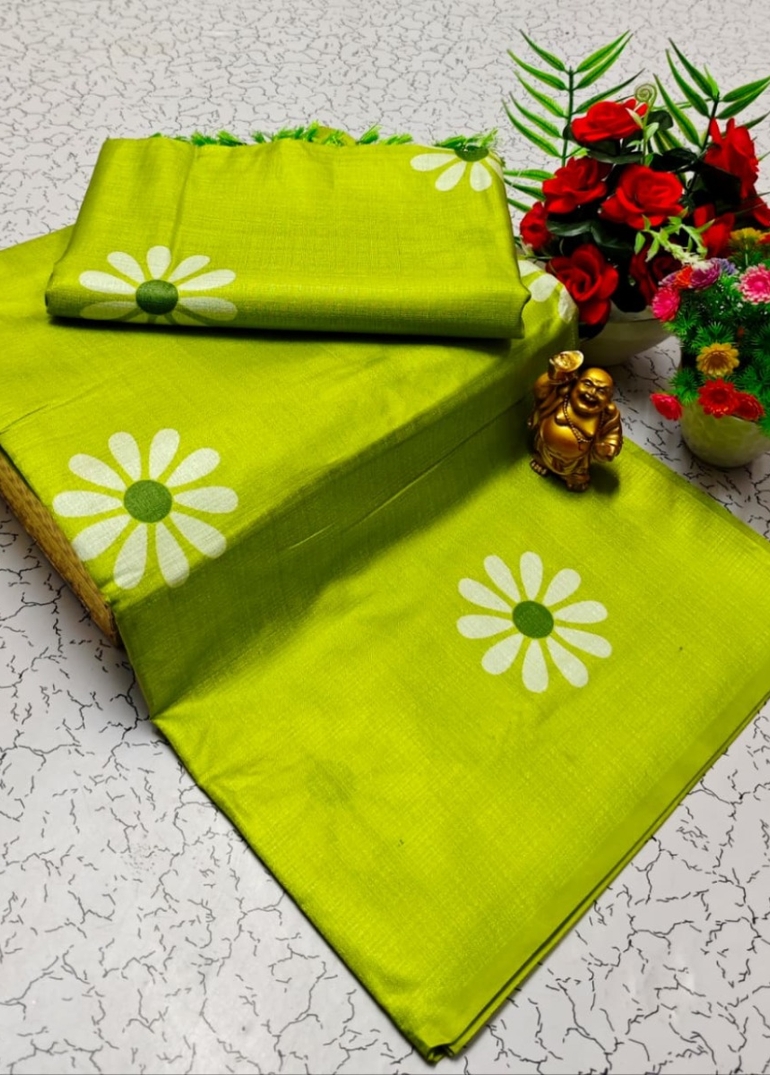 Elegant Pashmina Cotton Saree – Trending Collection - FLORAISON GREEN