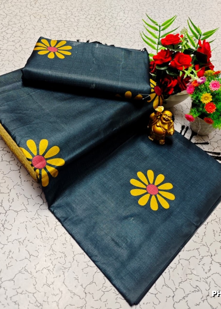 Elegant Pashmina Cotton Saree – Trending Collection - PEACKOK BLUE