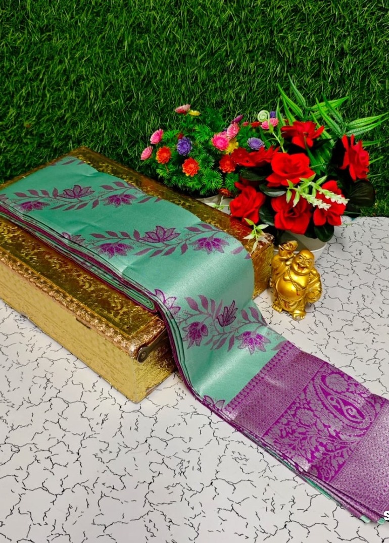 Premium kubera pattu saree rapier fancy  light weight silk type sarees function wear - REXONA (2)