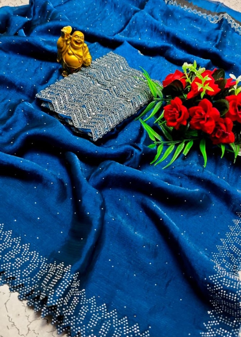 Celestial grace: space silk saree  modern fancy item sarees - LIGHT BLUE