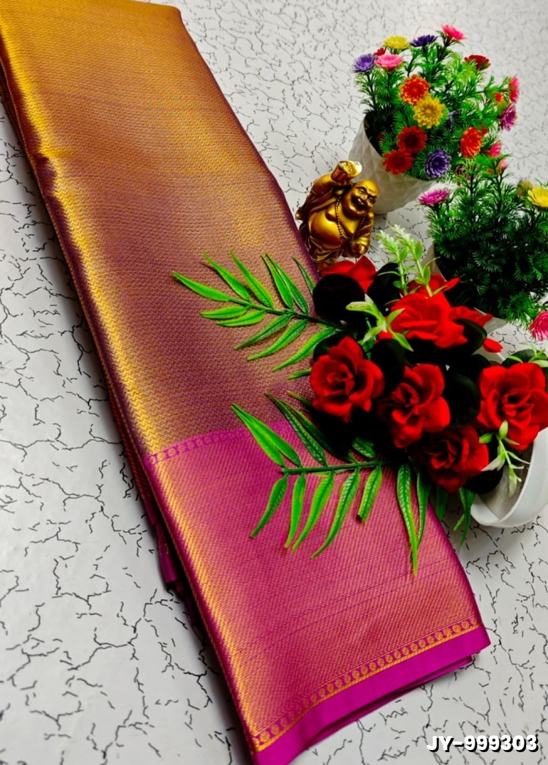 JYOTHIKA INSPIRED TRENDING  TISSUE SILK SAREES - GOLD (2)