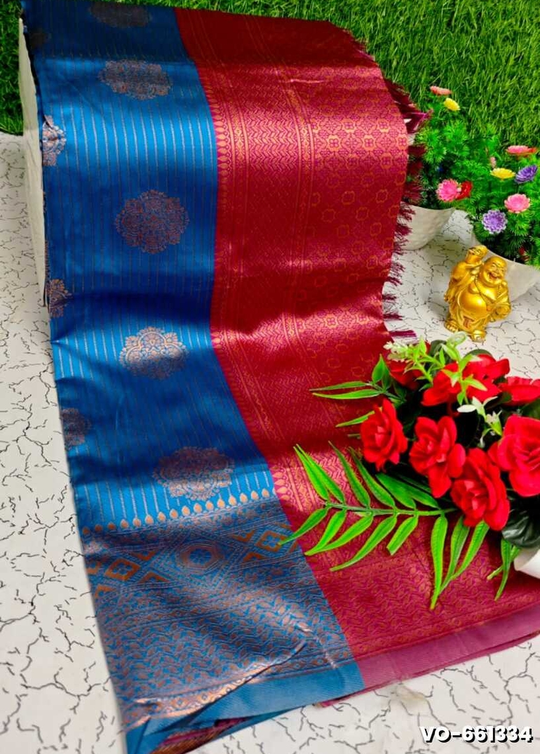 Traditional vaira oosi silk saree - perfect for weddings & festivals - PEACOCK BLUE
