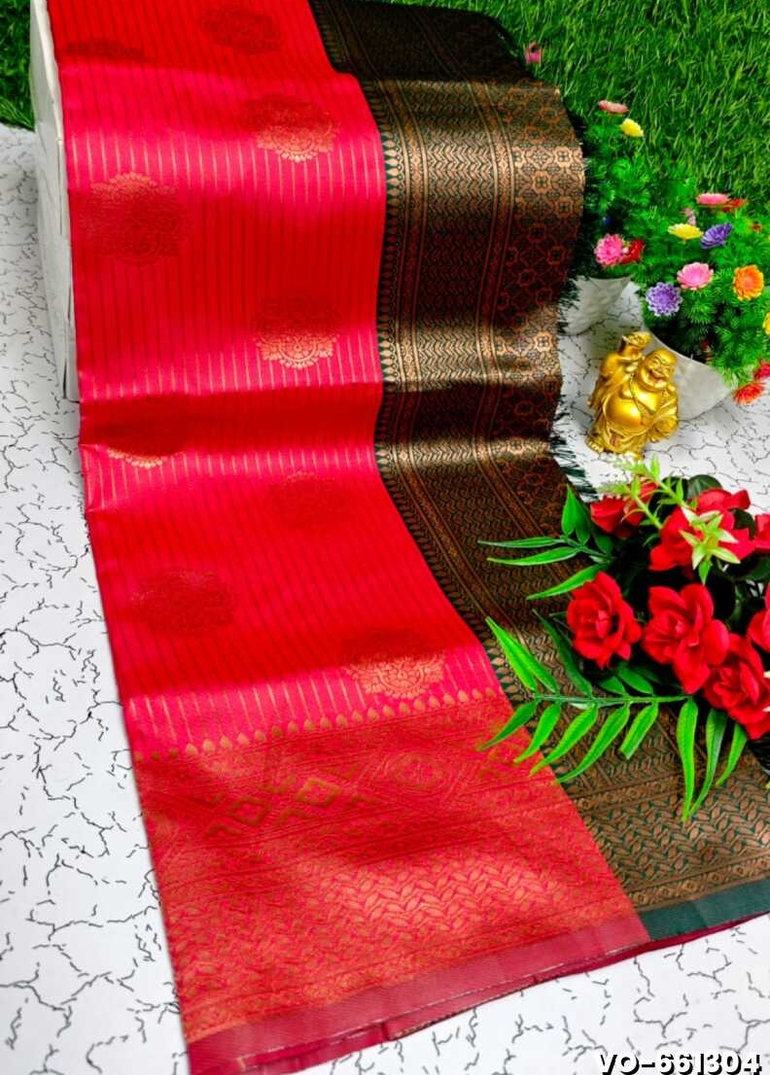 Traditional vaira oosi silk saree - perfect for weddings & festivals - RED