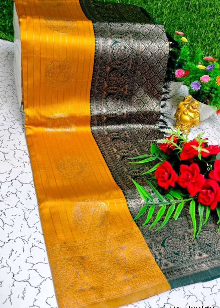 Traditional vaira oosi silk saree - perfect for weddings & festivals - VENTHAYA COLOUR (1)