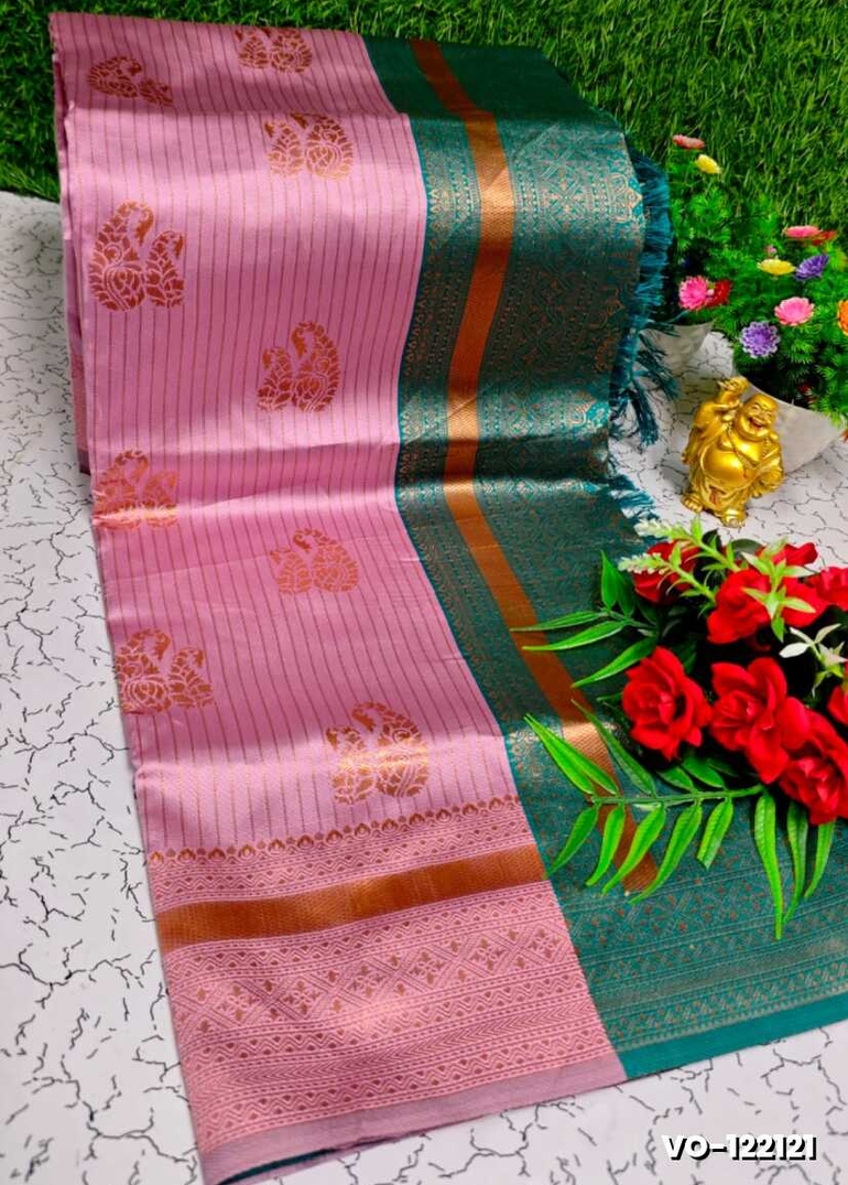 Traditional vaira oosi silk saree - perfect for weddings & festivals - BABY PINK (1)