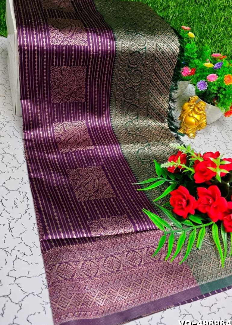 Traditional vaira oosi silk saree - perfect for weddings & festivals - WINE COLOUR (2)