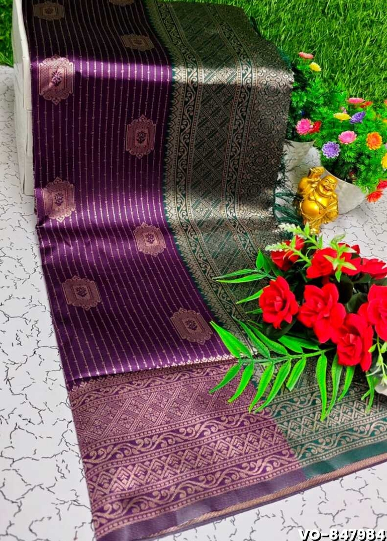 Traditional vaira oosi silk saree - perfect for weddings & festivals - WINE COLOUR (3)
