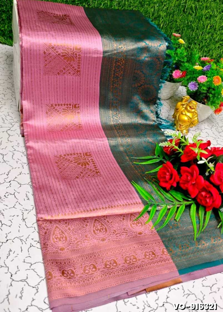 Traditional vaira oosi silk saree - perfect for weddings & festivals - BABY PINK (3)
