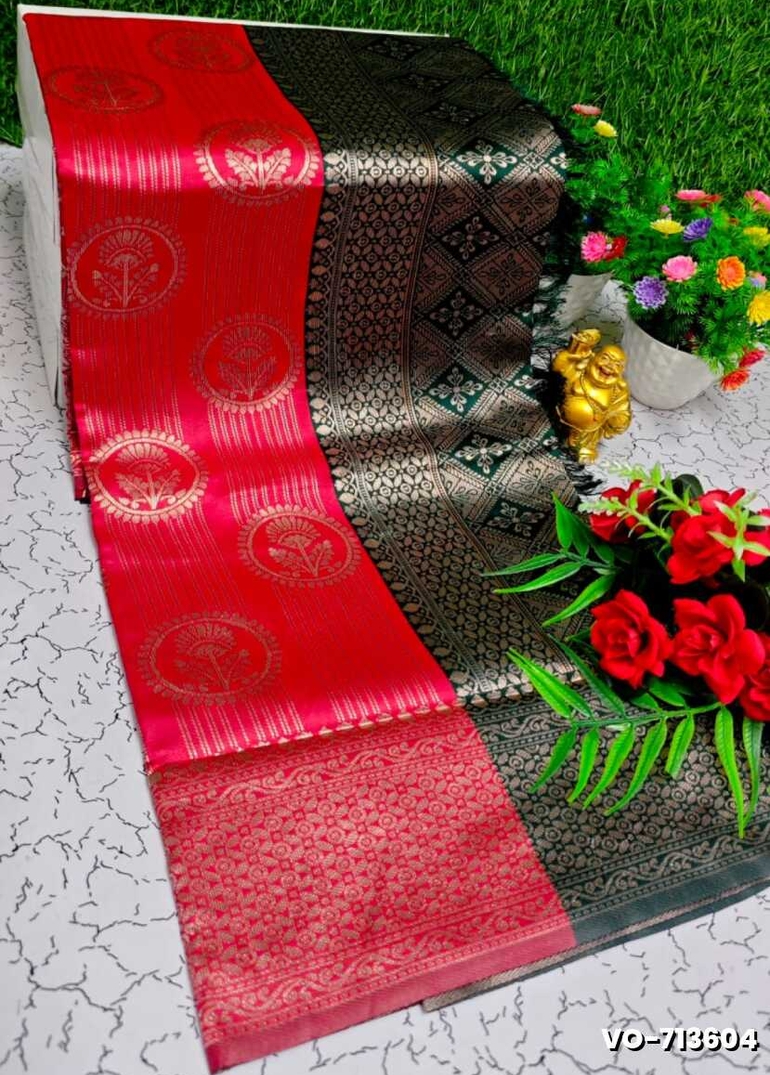 Traditional vaira oosi silk saree - perfect for weddings & festivals - RED (7)